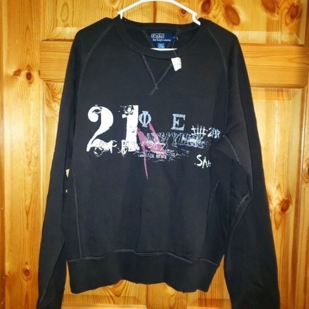 NWT Polo by Ralph Lauren Men's L New York Alain Nicole graphic print